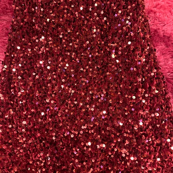 Red sequin Lucy In the Sky short dress - Picture 4 of 5